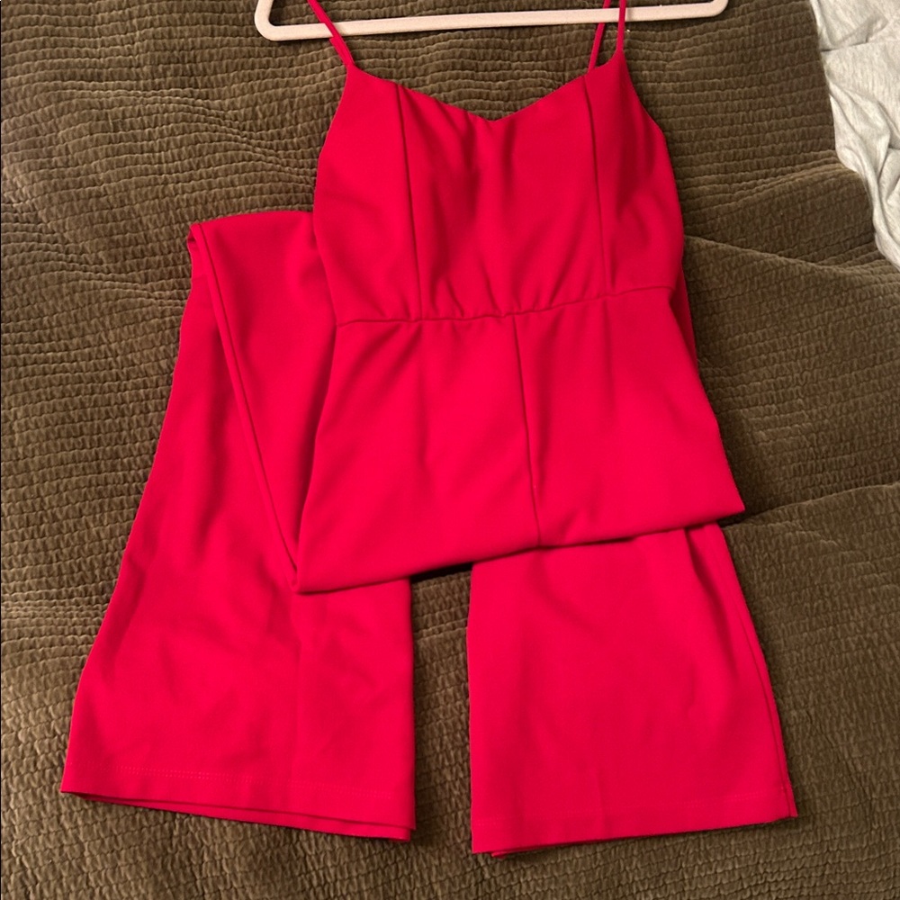 Red Spaghetti Jumpsuit